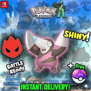 Pokemon Za SHINY ALPHA 6IV Drilbur Competitive Set Battle Ready Switch 2 Corbeau Mega Evolution Pokedex