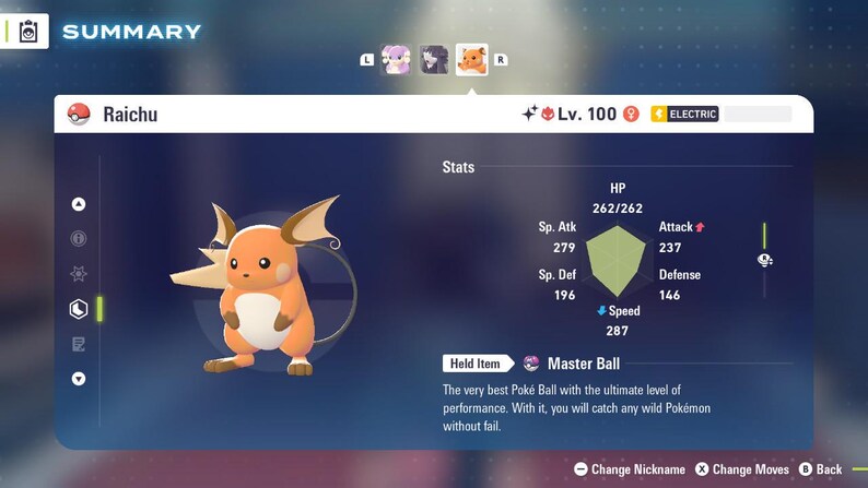 Shiny Alpha Raichu Pokémon Legends ZA 6IV Competitive Battle Ready - Etsy