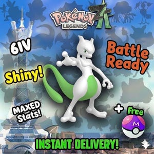 Pokemon ZA Shiny 6IV Mystery Gift MEWTWO Competitive Set Battle Ready Switch 2 Corbeau Mega Evolution Pokedex Pokedex