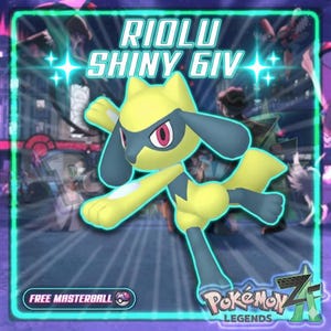 Pokemon Za SHINY 6IV RIOLU Competitive Set Battle Ready Switch 2 Corbeau Mega Evolution Pokedex