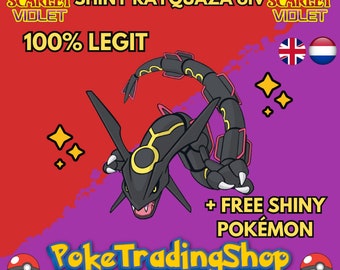 SHINY 6IV RAYQUAZA / Pokémon Scarlet and Violet / 6IV Pokemon / Shiny Pokemon / Competitive Battle Ready + EVs / Free Shiny / EV Trained