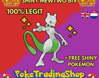 SHINY 6IV MEWTWO / Pokémon Scarlet and Violet / 6IV Pokemon / Shiny Pokemon / Competitive Battle Ready + EVs / Free Shiny / EV Trained