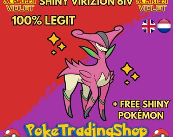 SHINY 6IV VIRIZION / Pokémon Scarlet and Violet / 6IV Pokemon / Shiny Pokemon / Competitive / Area Zero: Indigo Disk DLC / Free Shiny