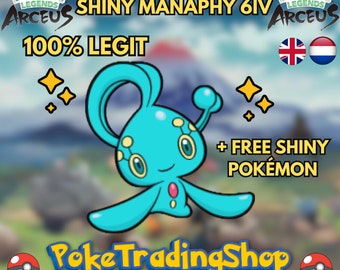 SHINY 6IV MANAPHY / Pokémon Legends Arceus / 6IV Pokemon / Shiny Pokemon / Competitive Battle Ready + EVs / Free Shiny / Ev Trained