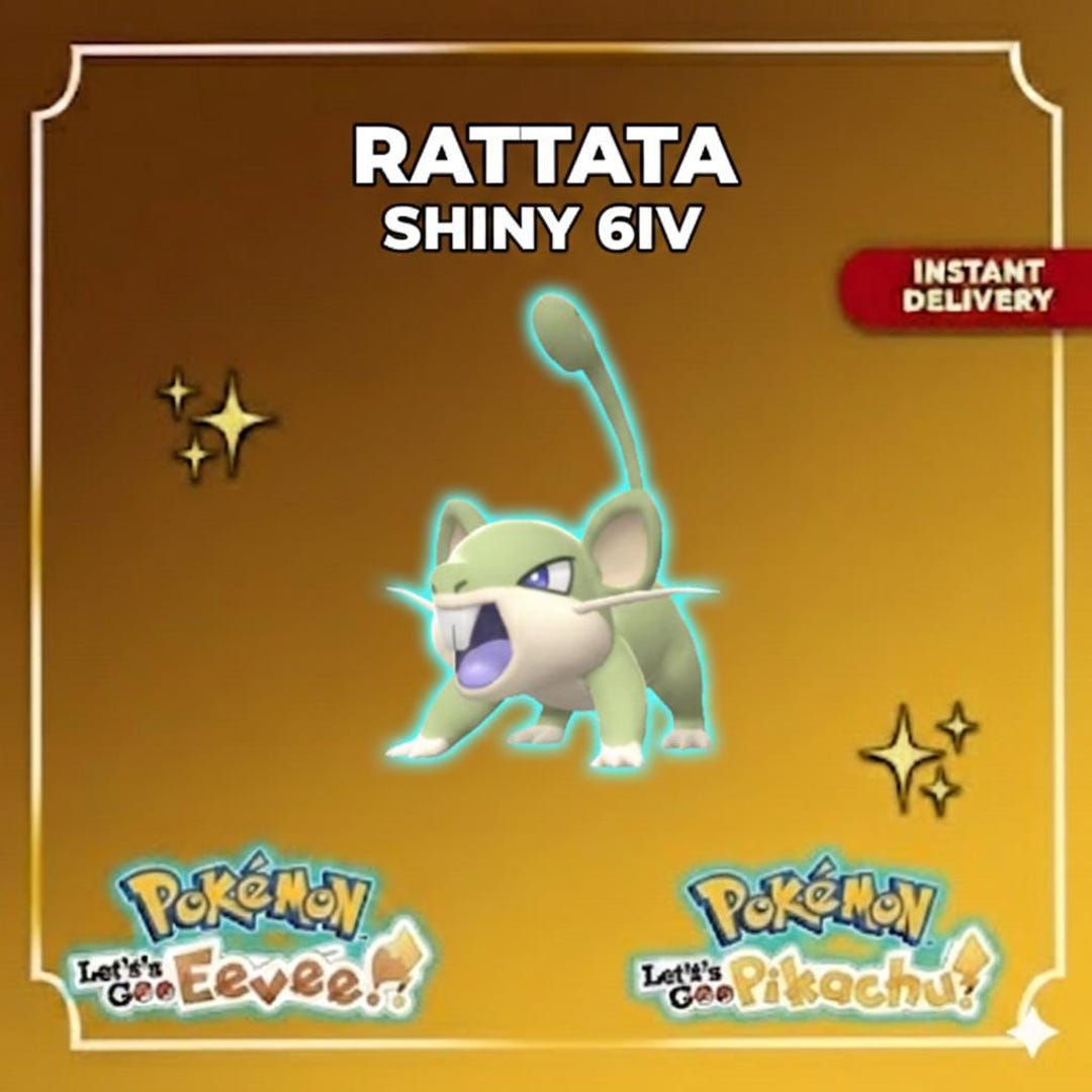 Shiny Ratta Shiny RATTATA 6IV Competitive Battle Ready - Etsy