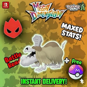 Pokemon Za Mega Dimension DLC ALPHA Shiny 6IV Houndstone / Competitive Set Battle Ready Switch 2 / Corbeau / Customizable /