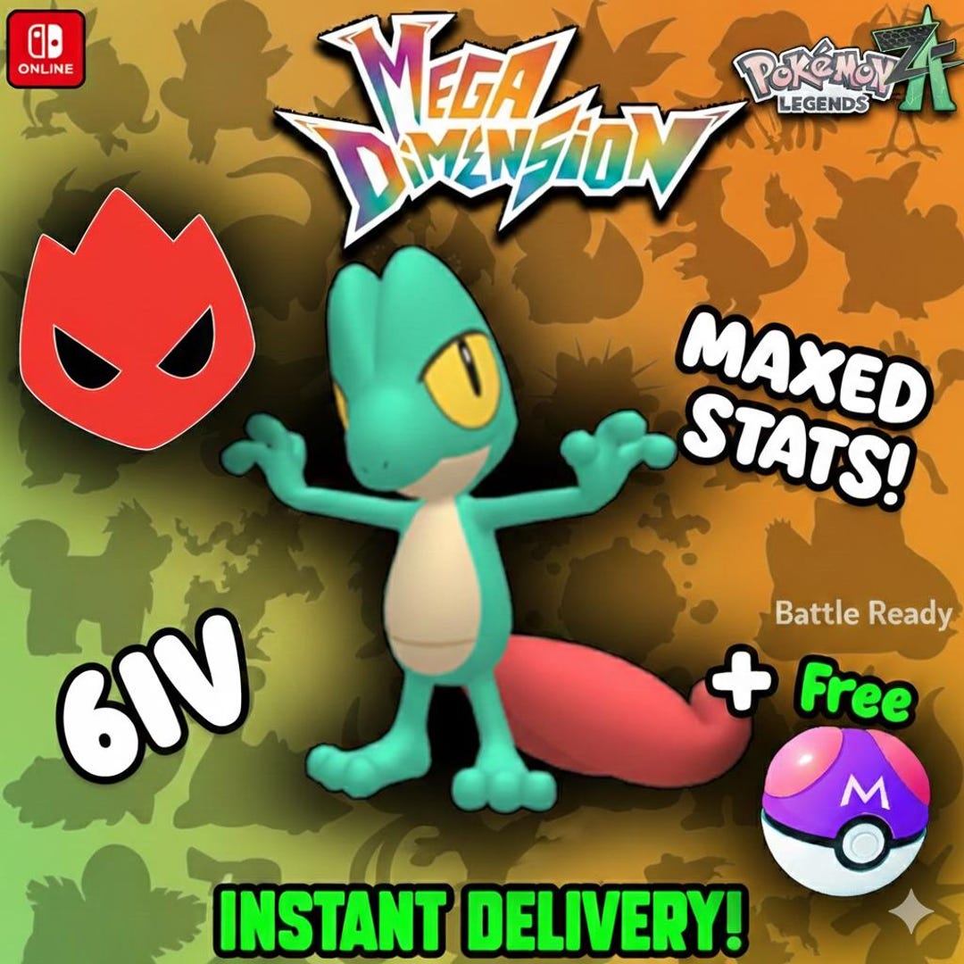 Treecko Evolution Set Pokemon Za Mega Dimension DLC ALPHA Shiny 6IV Treecko Competitive Set ...