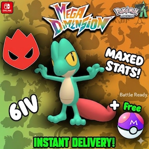 Pokemon Za Mega Dimension DLC ALPHA Shiny 6IV Treecko Competitive Set Battle Ready Switch 2 Corbeau Mega Evolution Pokedex