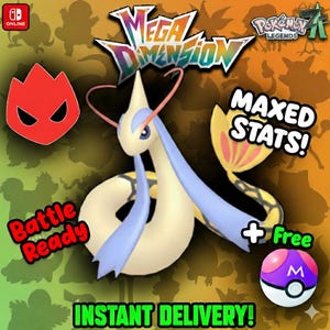Pokemon ZA Mega Dimension Alpha Milotic Shiny 6IV Competitive Set Battle Ready Switch 2 Corbeau Mega Evolution Pokedex