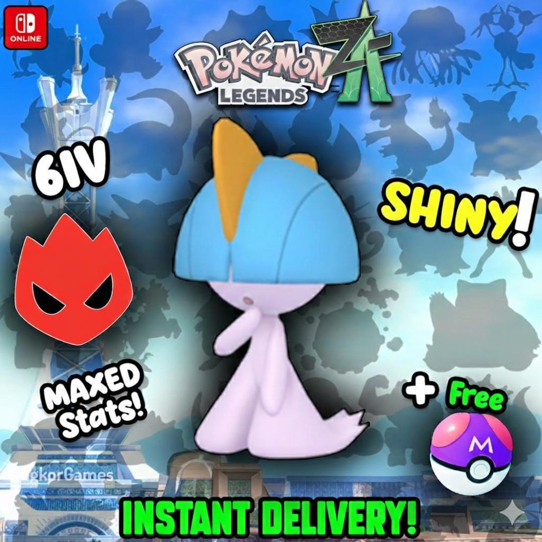 Buy Pokemon Za SHINY ALPHA 6IV Ralts Competitive Set Battle Ready ...