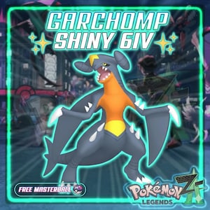 Pokémon Za SHINY 6IV GARCHOMP Conjunto competitivo Battle Ready Switch 2 Corbeau Mega Evolución Pokédex