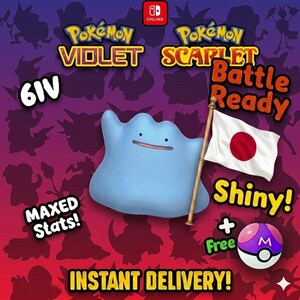 DITTO VARIOCROMÁTICO 6IV Modesto Japonés Masuda Pokémon Escarlata y Violeta 6IV Shiny Ditto Crianza Pokémon IV Perfecto Masuda