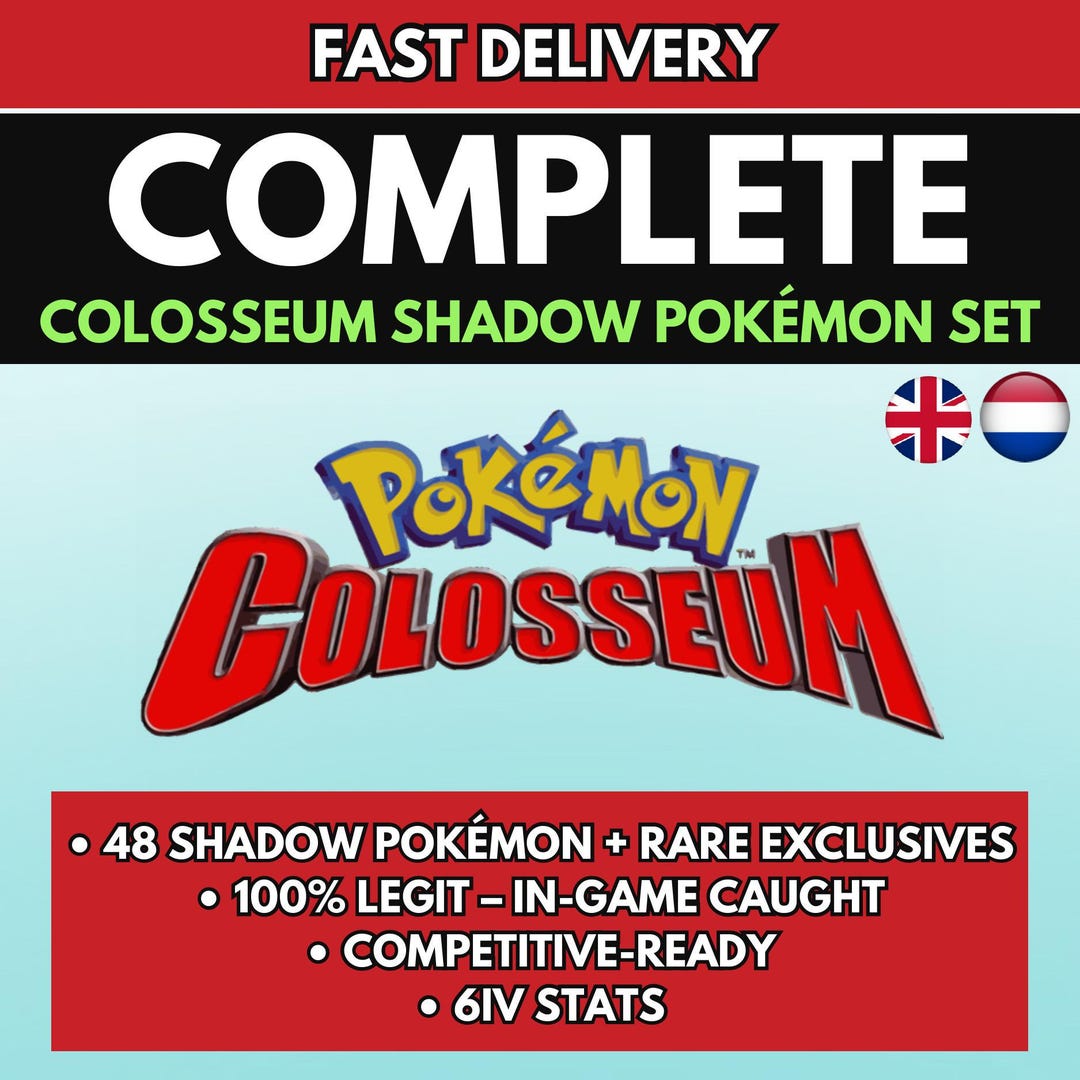 Pokémon Colosseum Bundle Pack, Pokemon Home Shadow Pokémon Colosseum  Bundle, 6IV Competitive, Home Trade, Battle Ready, Fast Delivery
