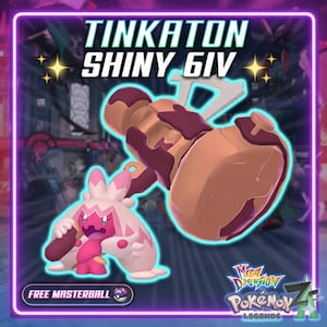 Pokemon Za Mega Dimension DLC SHINY 6IV Tinkaton Competitive Set Battle Ready Switch 2 Corbeau Mega Evolution Pokedex