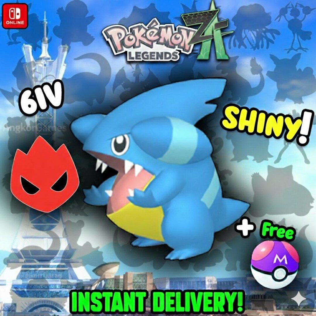 Pokemon Za Lvl 5 Adamant SHINY ALPHA 6IV Gible Competitive Set Battle ...