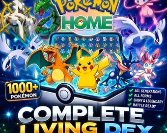 Complete Pokemon HOME Shiny Living Dex Gen 1 to 7 Finish Your Pokedex Fast Every Form Legendary Mythical Collection