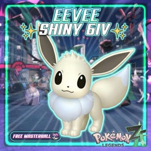 Pokemon Za SHINY 6IV EEVEE Competitive Set Battle Ready Switch 2 Corbeau Mega Evolution Pokedex
