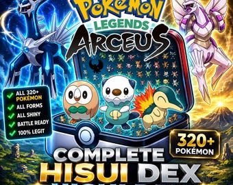 Complete Pokemon Legends Arceus Living Dex All Alpha Pokemon Hisuian Forms 320+ Pokemon Fast Safe Trade