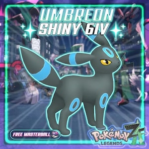 Pokémon Za SHINY 6IV UMBREON Conjunto competitivo Battle Ready Switch 2 Corbeau Mega Evolución Pokédex