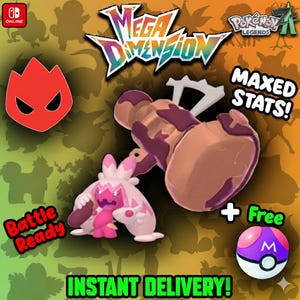 Pokemon Za Mega Dimension DLC Alpha Shiny 6IV Tinkaton Competitive Set Battle Ready Switch 2 Any Held Item Customizable ZA