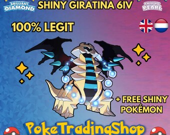 SHINY 6IV GIRATINA / Pokémon Brilliant Diamond Shining Pearl / 6IV Pokemon / Shiny Pokemon / Competitive Battle Ready EVs / Free Shiny