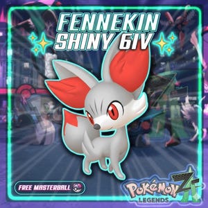 Pokémon Za SHINY 6IV FENNEKIN Tävlingsset Battle Ready Switch 2 Corbeau Mega Evolution Pokedex