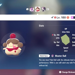 Pokemon Legends Z-A SHINY ALPHA 6IV Slurpuff / Competitive Set Battle Ready EV Trained / Shiny Pokemon / Customizable / Fast Trade /