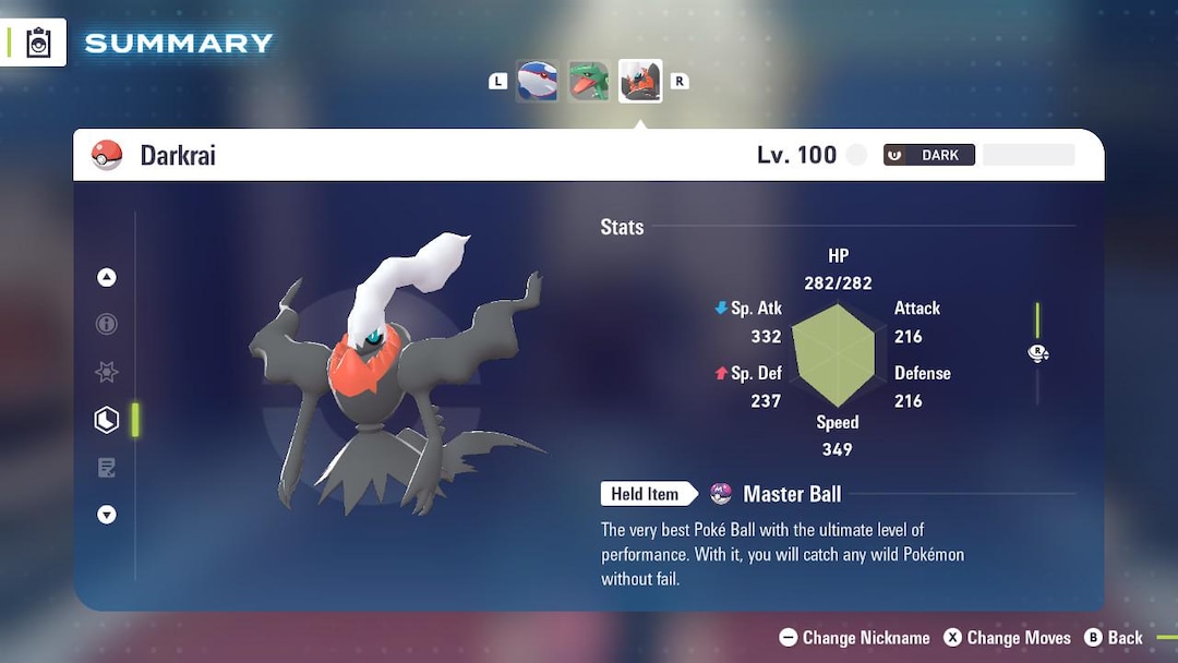 Pokemon Legends Z-A Mega Dimension DLC Non-Shiny 6IV Darkrai