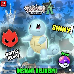 Pokemon Za SHINY ALPHA 6IV Squirtle Competitive Set Battle Ready Switch 2 Corbeau Mega Evolution Pokedex