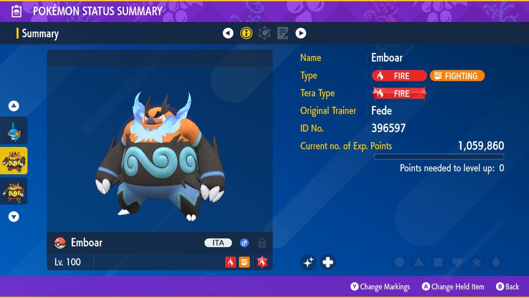 SHINY 6IV EMBOAR / Pokémon Scarlet and Violet / 6IV Pokemon / Shiny ...