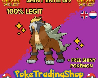 SHINY 6IV ENTEI / Pokémon Scarlet and Violet / 6IV Pokemon / Shiny Pokemon / Competitive / Area Zero: Indigo Disk DLC / Free Shiny