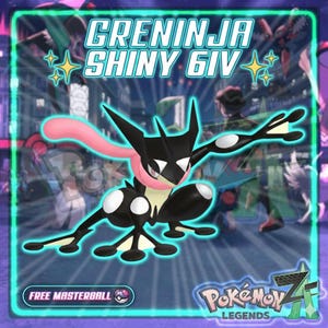 Pokemon Za SHINY 6IV GRENINJA Competitive Set Battle Ready Switch 2 Corbeau Mega Evolution Pokedex