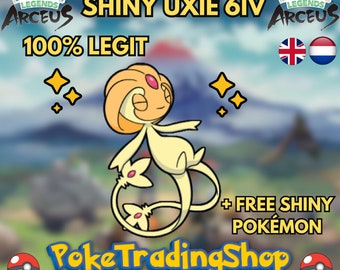 SHINY 6IV UXIE / Pokémon Legends Arceus / 6IV Pokemon / Shiny Pokemon / Competitive Battle Ready + EVs / Free Shiny / Ev Trained