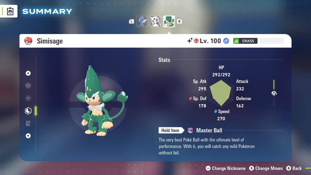 Simisage Evolution Pokemon Za SHINY ALPHA 6IV Simisage Competitive Set Battle Ready Switch ...