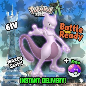 Pokemon ZA Non-Shiny 6IV Mystery Gift MEWTWO Competitive Set Battle Ready Switch 2 Corbeau Mega Evolution Pokedex Pokedex