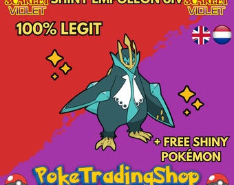 SHINY 6IV EMPOLEON / Pokémon Scarlet and Violet / 6IV Pokemon / Shiny Pokemon / Competitive / Hidden Treasure of Area Zero: Teal Mask DLC