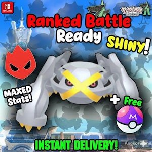 Pokemon Za SHINY ALPHA 6IV Metagross Competitive Set Battle Ready Switch 2 Corbeau Mega Evolution Pokedex