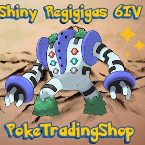 Shiny Regigigas 6IV Pokemon X/Y OR/AS S/M Us/um Sword/shield