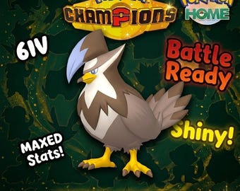 Shiny Staraptor Pokémon Champions 6IV Competitive Battle Ready