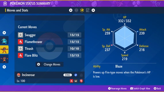 6IV Incineroar Shiny Per Pokémon Scarlatto E Viola - Commercio Veloce EV'd
