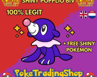 SHINY 6IV POPPLIO / Pokémon Scarlet and Violet / 6IV Pokemon / Shiny Pokemon / Competitive / Area Zero: Indigo Disk DLC / Free Shiny