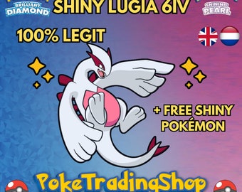 SHINY 6IV LUGIA / Pokémon Brilliant Diamond Shining Pearl / 6IV Pokemon / Shiny Pokemon / Competitive Battle Ready + EVs / Free Shiny