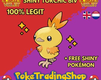 SHINY 6IV TORCHIC / Pokémon Scarlet and Violet / 6IV Pokemon / Shiny Pokemon / Competitive / Area Zero: Indigo Disk DLC / Free Shiny