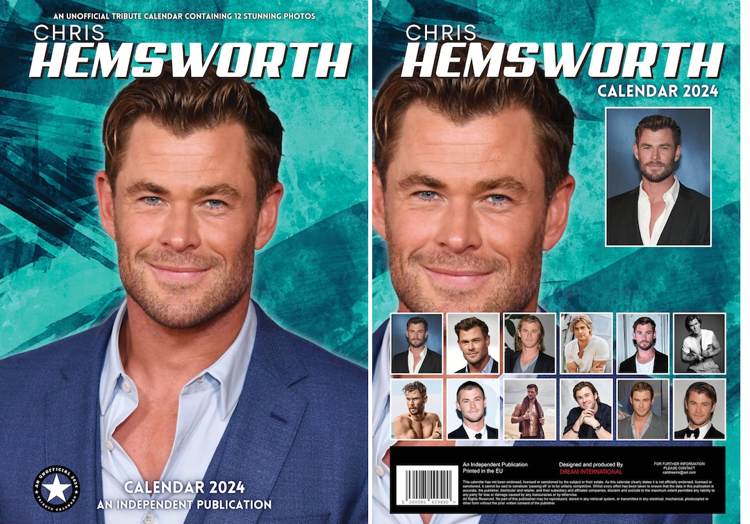 Chris Hemsworth Calendar 2024 Etsy