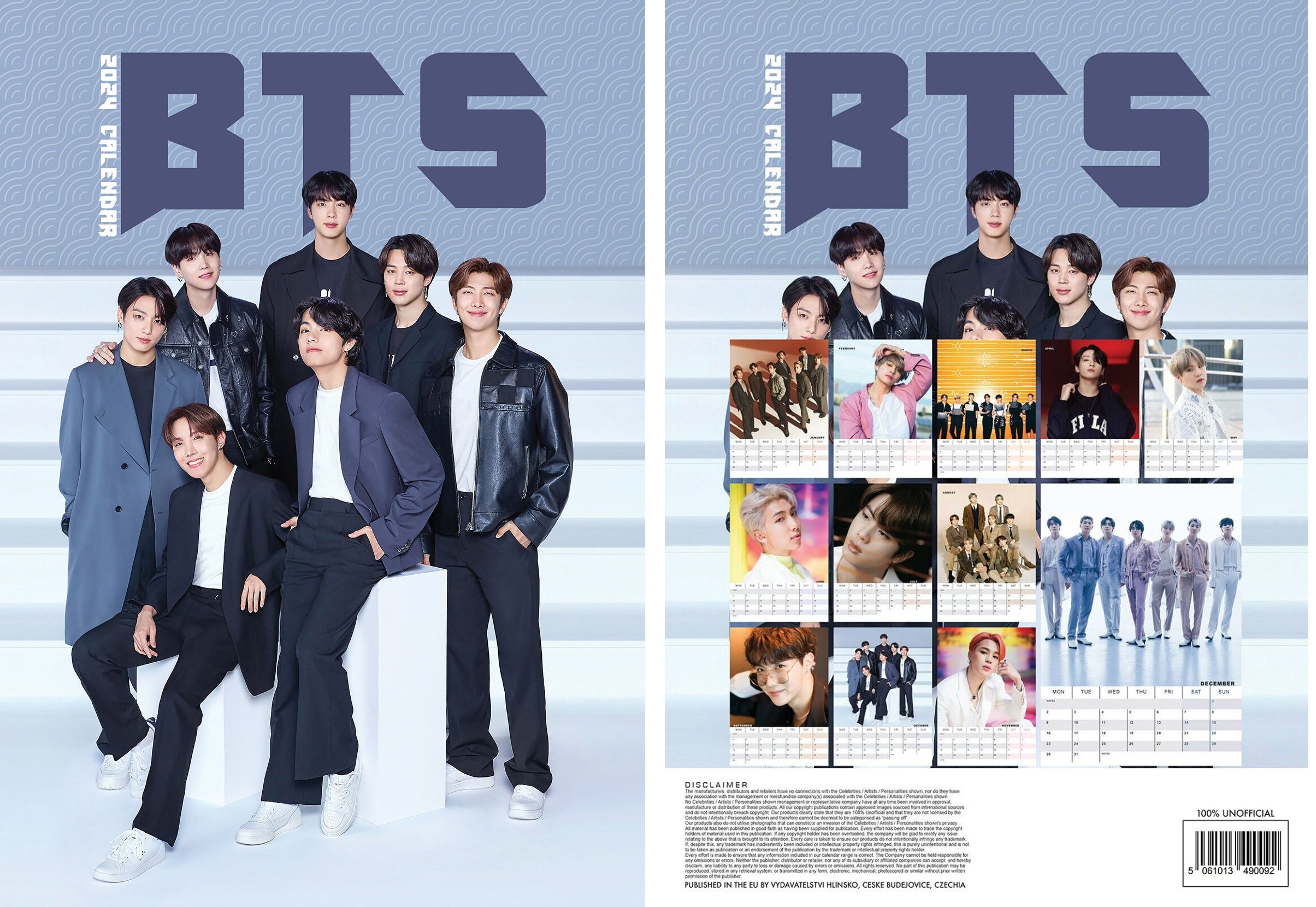 BTS Calendar 2024 K Pops Bangtan Boys Etsy Australia