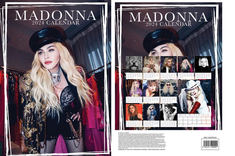 Madonna Calendar 2024 Etsy