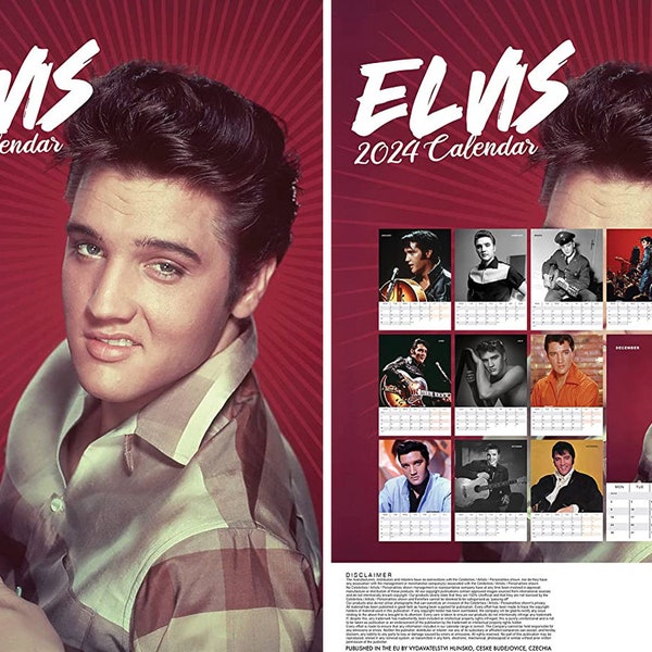 Elvis Presley 2024 Desk Calendars Etsy
