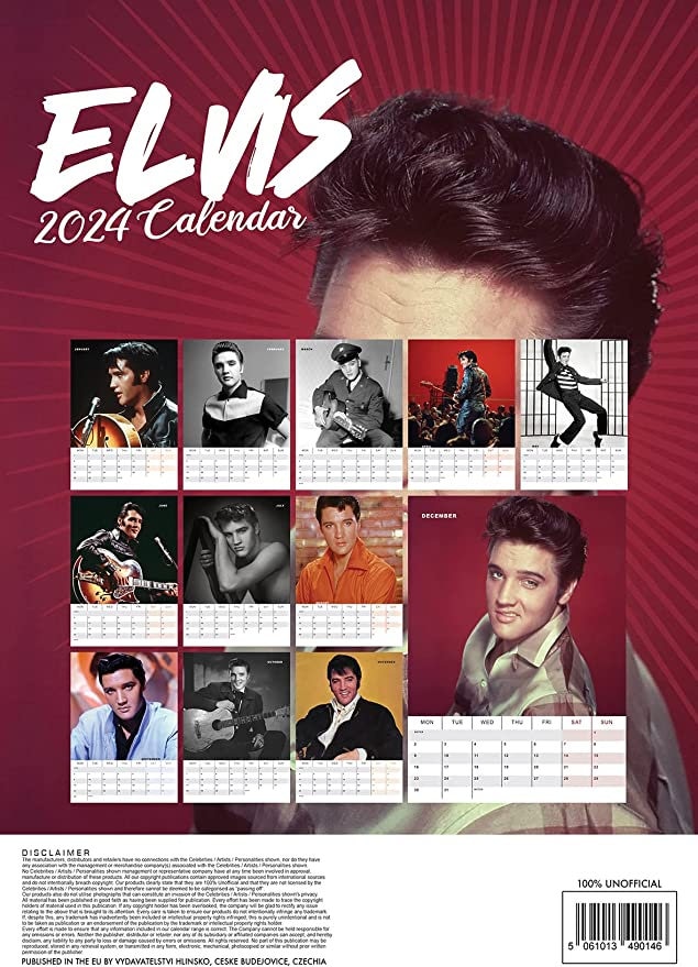 Elvis Calendar 2024 Etsy
