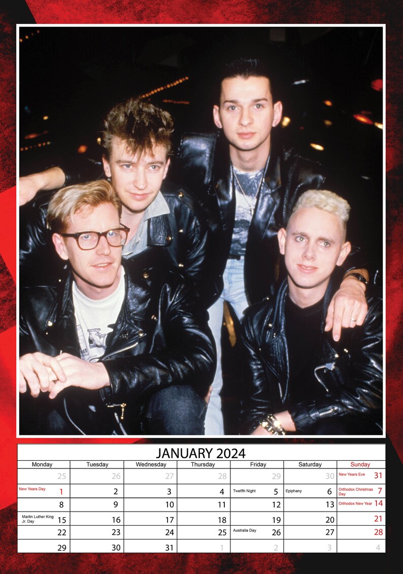 Depeche Mode Calendar 2024 Etsy