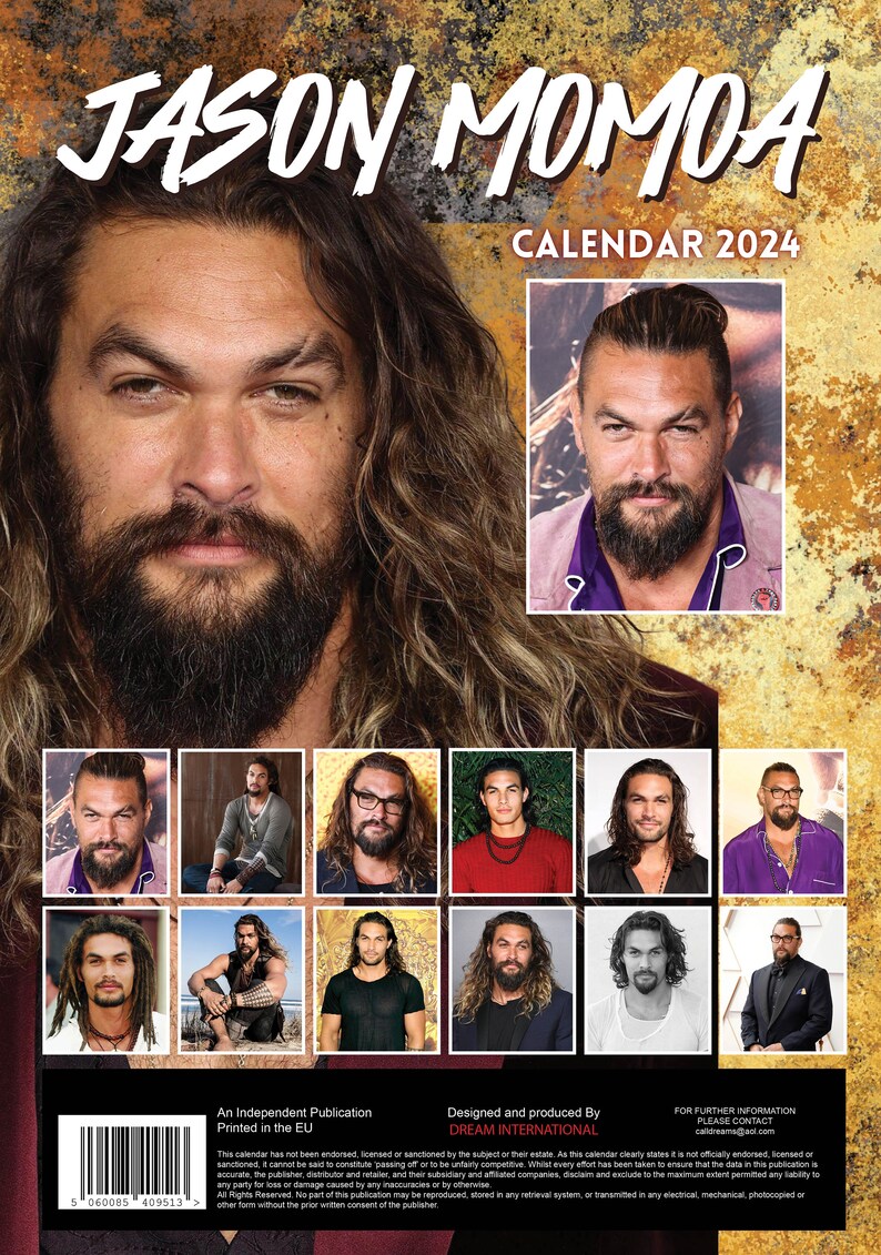 Jason Momoa Calendar 2024 Etsy